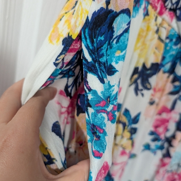 NWT Torrid Floral White Mini Gauze Puff Sleeve Skater Dress in Size 2 (18/20) - Picture 8 of 12